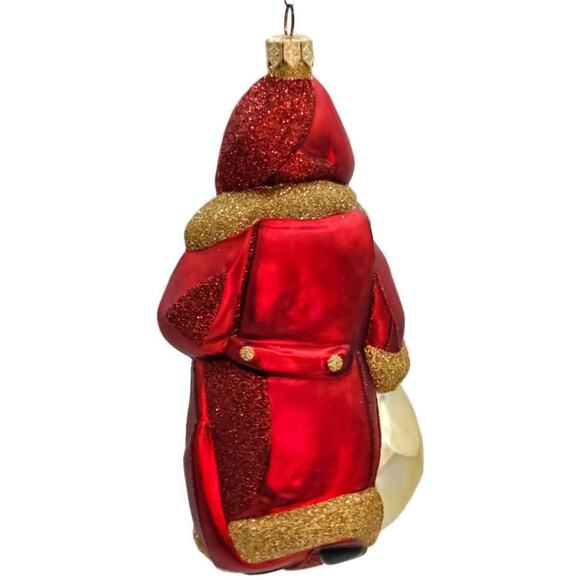 Patricia Breen Cubist Santa Claus Red Gold Accent Cubism Art Christmas Ornament - Picture 8 of 11